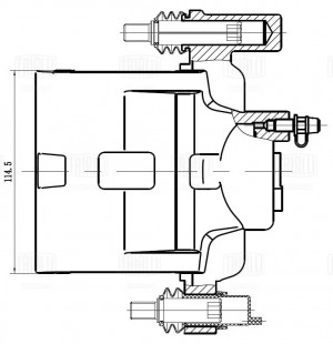 Суппорт торм. для а/м Mazda 626 87-/323 BJ 98- перед. прав. d57мм CF 012115 CF012115 TRIALLI