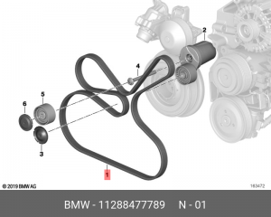Ремень приводной BMW 3 OE 11 28 8 477 789 BMW