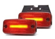 Фонарь габаритный желтый 24V (неон) светодиодный (одна полоса) с кронштейном ТЕХ 158001 TEH AVTO SVET