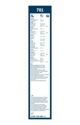 Щетка стеклоочистителя CITROEN Jumpy (07-) TOYOTA Land Cruiser (09-) 500/650мм к 3 397 118 202 BOSCH