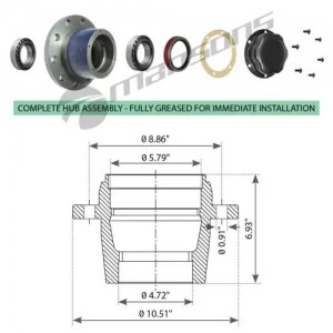 ступица! в сборе с подшипниками 10отв.\ ROR TM 790011 MANSONS