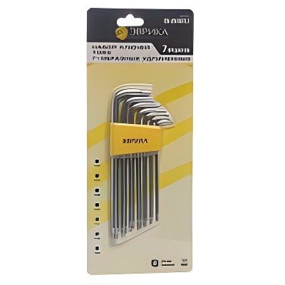 Набор ключей TORX T10-Т40 Г-образных удлиненных 7 предметов ЭВРИКА ER-25107LT EVRIKA