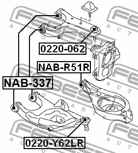 Опора шаровая заднего верхнего рычага 0220-062 FEBEST