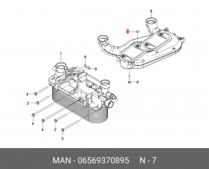 Круглое уплотнение 17X3-FPM2-70 06569370895 MAN