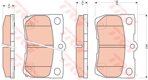 Колодки задние LEXUS GS300-460 (_S19_), IS II (_E2_) GDB3399 GDB3399 TRW