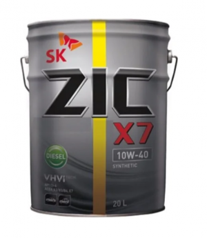 Масло моторное ZIC X7 DIESEL CI-4/SL/ E7 10W40 синт.20л 192607 ZIC
