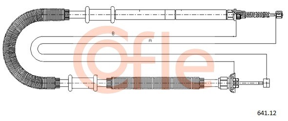 трос ручника п.\ Fiat Doblo Van 01> 9264112 COFLE