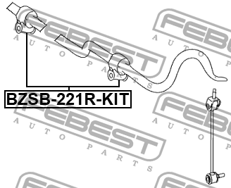 Втулка стабилизатора задняя MERCEDES W221 (компл-4 половинки) BZSB-221R-KIT BZSB-221R-KIT FEBEST