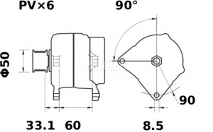 Генератор 28V/80A F12/16 MG 442 MAHLE KNECHT