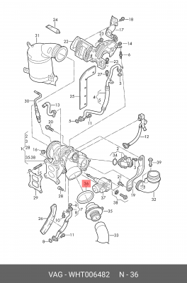 Манжетное уплотнение  WHT006482 WHT 006 482 VAG