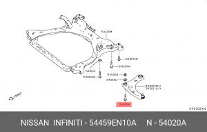 БОЛТ ДВУХГРАННАЯ ГОЛОВКА NISSAN 54459-EN10A NISSAN