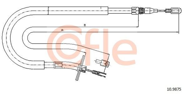 трос ручника задний левый! L=1525/1350\ MB Sprinter, VW LT46 97> 92109875 COFLE