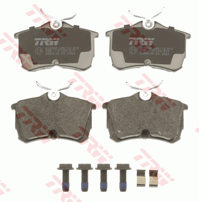 Колодки тормозные HONDA Accord (2.0/2.2/2.4) (98-02) задние (4шт.) TRW GDB3190 TRW