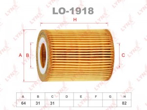 фильтр масляный!\ BMW F20 1.6/1.8 10> LO-1918 LYNXAUTO
