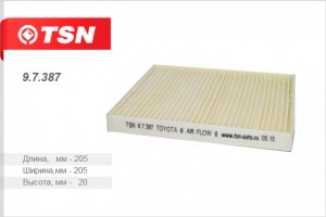 фильтр салона!Toyota Matrix (USA), Pontiac Vibe (USA) 9.7.387 TSN