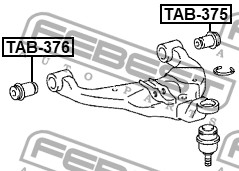 Сайлентблок рычага передний TOYOTA HILUX GUN12#,135 2015.06-2020.09 TAB-376 TAB-376 FEBEST
