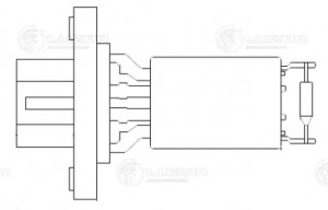 Резистор э/вент. отопителя для а/м Ford Focus II (05-)/Mondeo IV (07-) LFR1076 LFR 1076 LUZAR