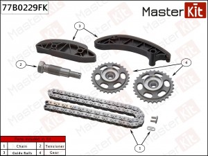 Комплект цепи ГРМ MERCEDES-BENZ W246/W204/C207/W212/A207/X204/W221/W639/SPRINTER 77B0229FK MASTER KIT