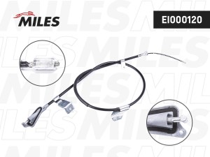 Трос стояночного тормоза левый задний NISSAN ALMERA 01- EI000120 EI000120 MILES