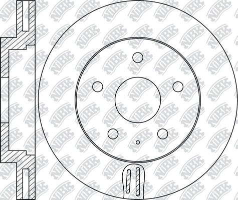 Диск тормозной MAZDA CX-5 (11-) передний (1шт.) NIBK RN2073 NIBK