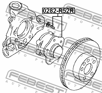 Ступица задняя NISSAN PATHFINDER R52 2012- 0282-R52R 0282-R52R FEBEST