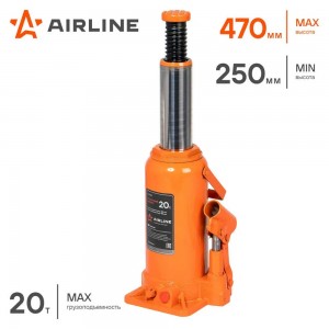 Домкрат бутылочный 20 т AIRLINE 250 - 490 мм в сумке AJ-B-20 AIRLINE