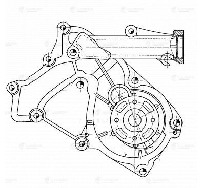 Насос водяной для а/м Hyundai iX55 (08-)/Kia Sorento II (09-) 3.5i/3.8i (LWP 080 LWP 0802 LUZAR