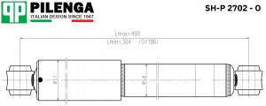 Амортизатор задний масляный ВАЗ 2101-2107 SH-P 2702 - O SHP2702O PILENGA