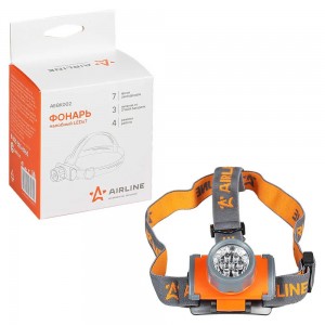 Фонарь налобный на батарейках LEDx7 (AEBK002) AEBK002 AIRLINE
