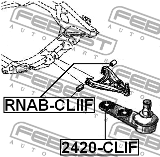 Опора шаровая RENAULT CLIO II, NISSAN KUBISTAR X76 2003-2009 2420-CLIF 2420-CLIF FEBEST