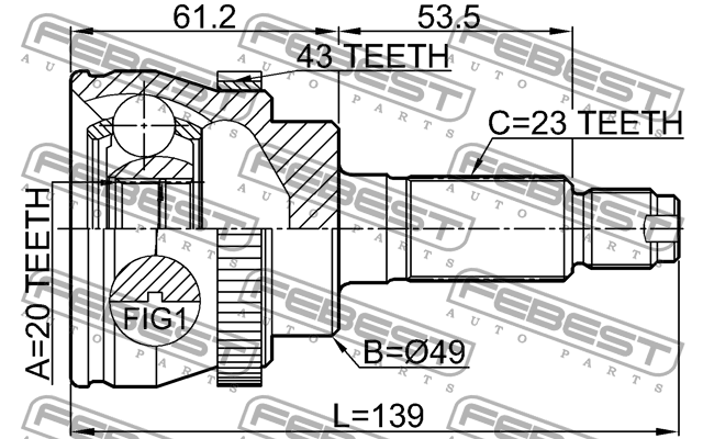 OPEL AGILA (2000>) 1810-AGIA43 FEBEST