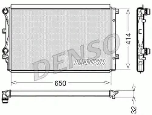 Радиатор VW Golf (03-) AUDI A3 (03-12) охлаждения двигателя DENSO DRM32015 DENSO