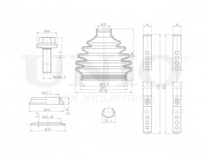 Пыльник ШРУСа (к-т) DUC-30040K UNIO