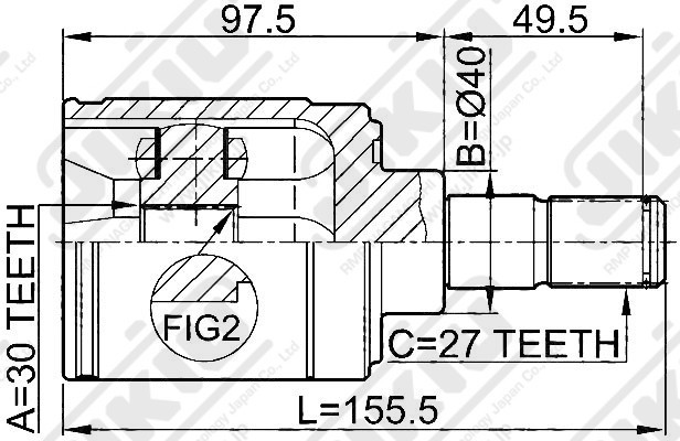 ШРУС JC28034 JC28034 JIKIU