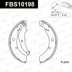 Тормозные колодки барабанные PREMIUM FBS10198 FBS10198 FAP