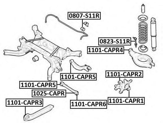 САЙЛЕНТБЛОК OPEL/CHEVROLET 1101CAPR5 1101-CAPR5 ASVA