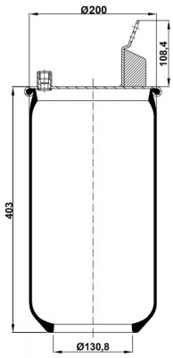 VOLVO TRUCK FH12 (2000-2008) без стакана T0070-6418V1 TOPCOVER