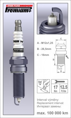 Свеча зажигания IRIDIUM Premium + P45 QR14LIR11 (2100) P45 BRISK