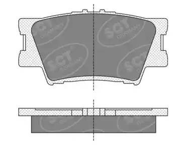 Колодки тормозные дисковые задние SP 336 PR SCT