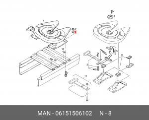 Стопорная шайба 17X40X6-C45-MAN183-B1 06151506102 MAN