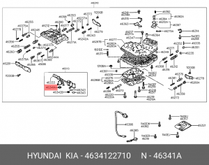 PACKING-ATA VALVE BO (10702070/201218/0197757/16 - КОРЕЯ, РЕСПУБЛИКА) 4634122710 HYUNDAI