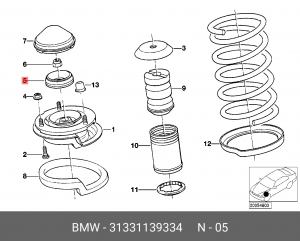 Упорная шайба ! \BMW 3' E36, 5' E34, 7' E32, 8' E31 31 33 1 139 334 BMW