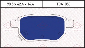 Колодки тормозные дисковые задние TOYOTA Corolla/Auris/Verso/Prius 07- TCA1053 TCA1053 TATSUMI