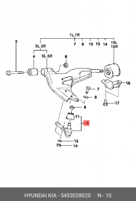 Опора шаровая в сборе ОРИГИНАЛ!!! 5453028020 HYUNDAI KIA