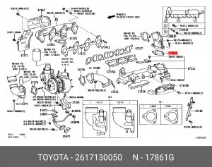 ПРОКЛАДКА ТОПЛИВНОЙ ФОРСУНКИ РЕЗИНОВАЯ 26171-30050 26171-30050 TOYOTA