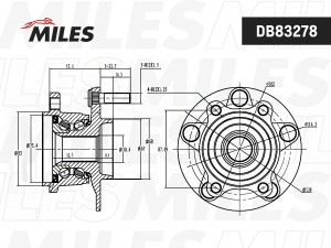 Ступица колеса задняя с подшипником MAZDA CX-5 11- AWD DB83278 DB83278 MILES
