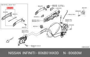 ручка двери !передняя наружняя \ Nissan Juke F15 11-19 806B0-1KK0D NISSAN