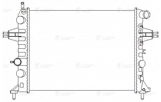 Радиатор охл. для ам Opel Astra G (98-)Zafira A(99-) 1.4i1.6i1.8i MТ AC+ (LRc 21 LRC 2150 LUZAR
