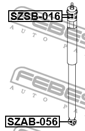 Сайлентблок заднего амортизатора SZAB-056 SZAB-056 FEBEST