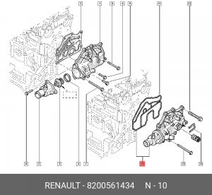 термостат!\ Renault Clio/Megane/Laguna 1.2-2.0i 02> 8200561434 RENAULT